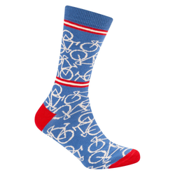 Le Patron Bicycle sock blue